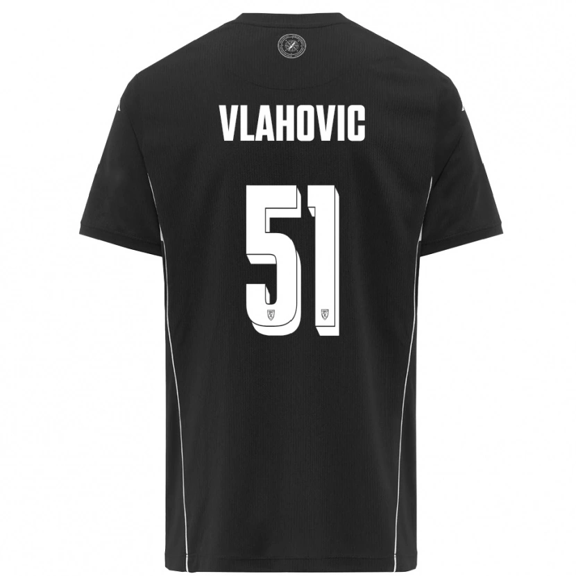Danxen Heren Vanja Vlahović #51 Zwart Wit Uitshirt Uittenue 2025/26 T-Shirt