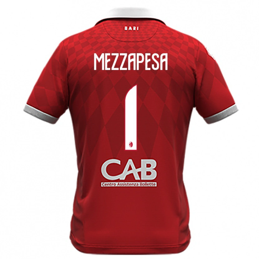 Danxen Heren Alessandro Mezzapesa #1 Rood Wit Uitshirt Uittenue 2025/26 T-Shirt