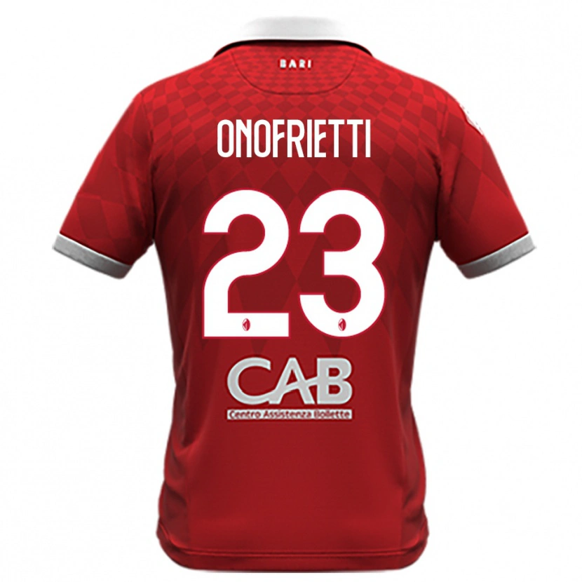 Danxen Heren Vincenzo Onofrietti #23 Rood Wit Uitshirt Uittenue 2025/26 T-Shirt