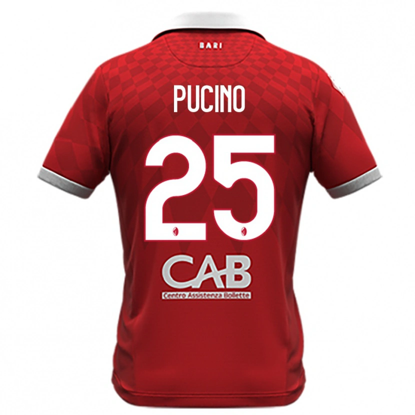 Danxen Heren Raffaele Pucino #25 Rood Wit Uitshirt Uittenue 2025/26 T-Shirt