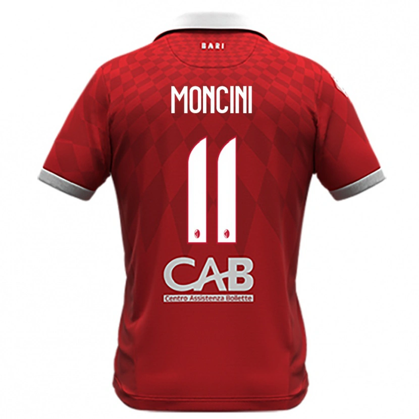 Danxen Heren Gabriele Moncini #11 Rood Wit Uitshirt Uittenue 2025/26 T-Shirt