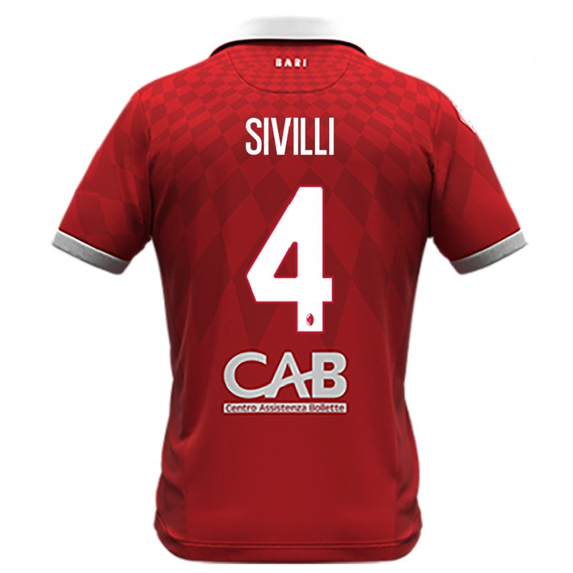 Danxen Heren Federico Sivilli #4 Rood Wit Uitshirt Uittenue 2025/26 T-Shirt