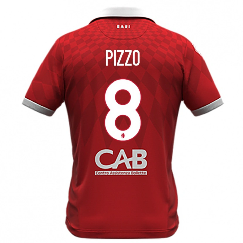 Danxen Heren Benedetto Pizzo #8 Rood Wit Uitshirt Uittenue 2025/26 T-Shirt