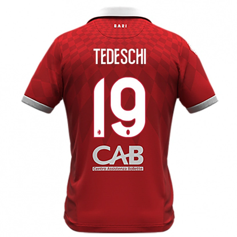 Danxen Heren Francesco Tedeschi #19 Rood Wit Uitshirt Uittenue 2025/26 T-Shirt