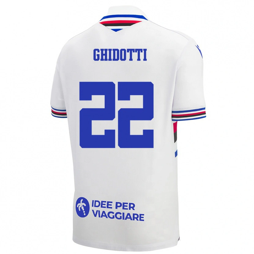 Danxen Heren Simone Ghidotti #22 Wit Blauw Rood Uitshirt Uittenue 2025/26 T-Shirt