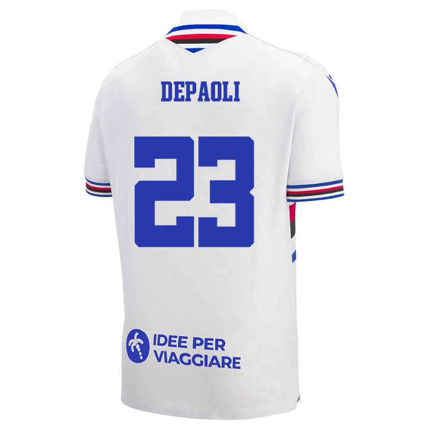 Danxen Heren Fabio Depaoli #23 Wit Blauw Rood Uitshirt Uittenue 2025/26 T-Shirt