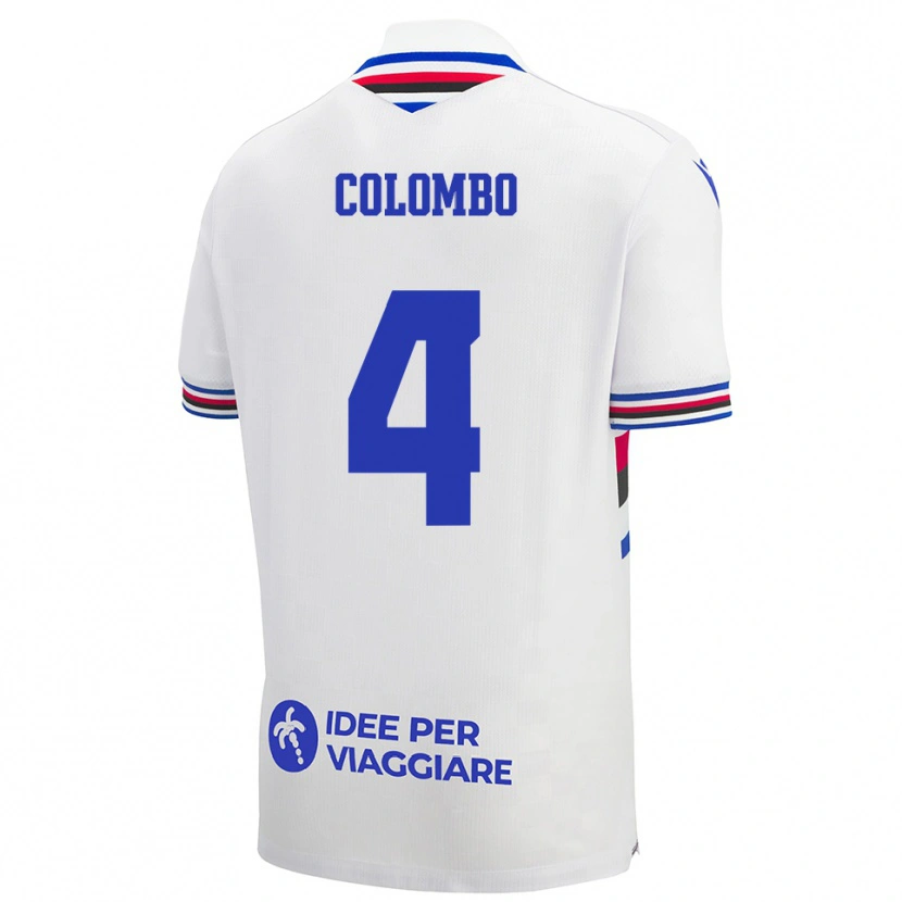 Danxen Heren Sofia Colombo #4 Wit Blauw Rood Uitshirt Uittenue 2025/26 T-Shirt