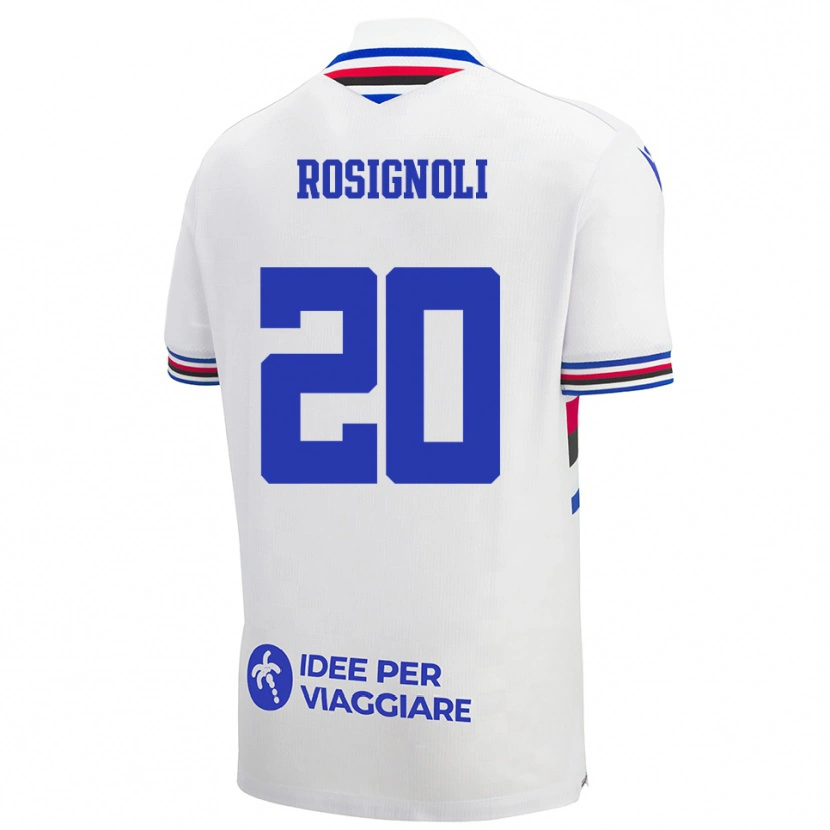 Danxen Heren Syria Rosignoli #20 Wit Blauw Rood Uitshirt Uittenue 2025/26 T-Shirt