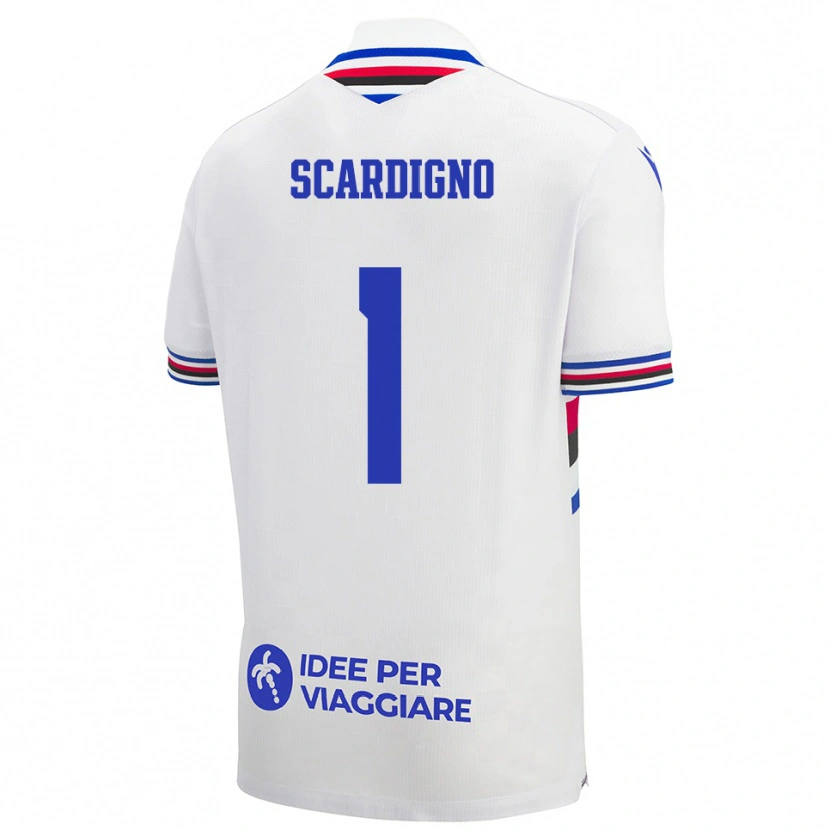 Danxen Heren Nicholas Scardigno #1 Wit Blauw Rood Uitshirt Uittenue 2025/26 T-Shirt