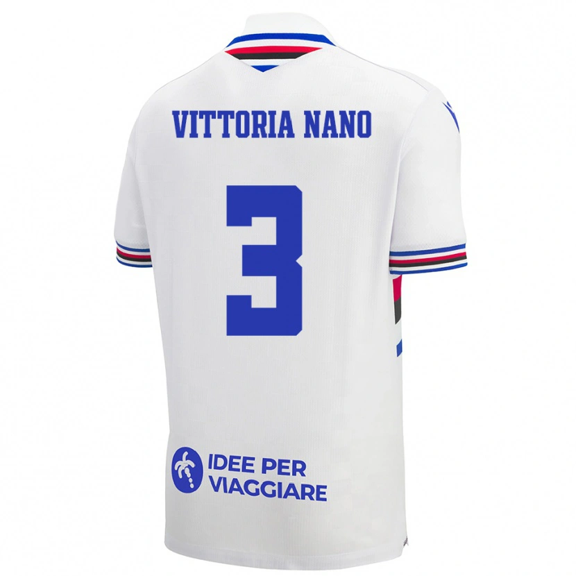 Danxen Heren Maria Vittoria Nano #3 Wit Blauw Rood Uitshirt Uittenue 2025/26 T-Shirt