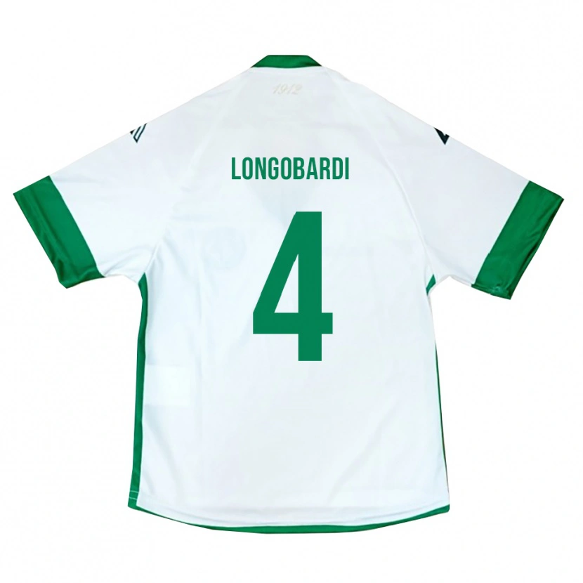 Danxen Heren Salvatore Longobardi #4 Wit Groen Blauw Uitshirt Uittenue 2025/26 T-Shirt
