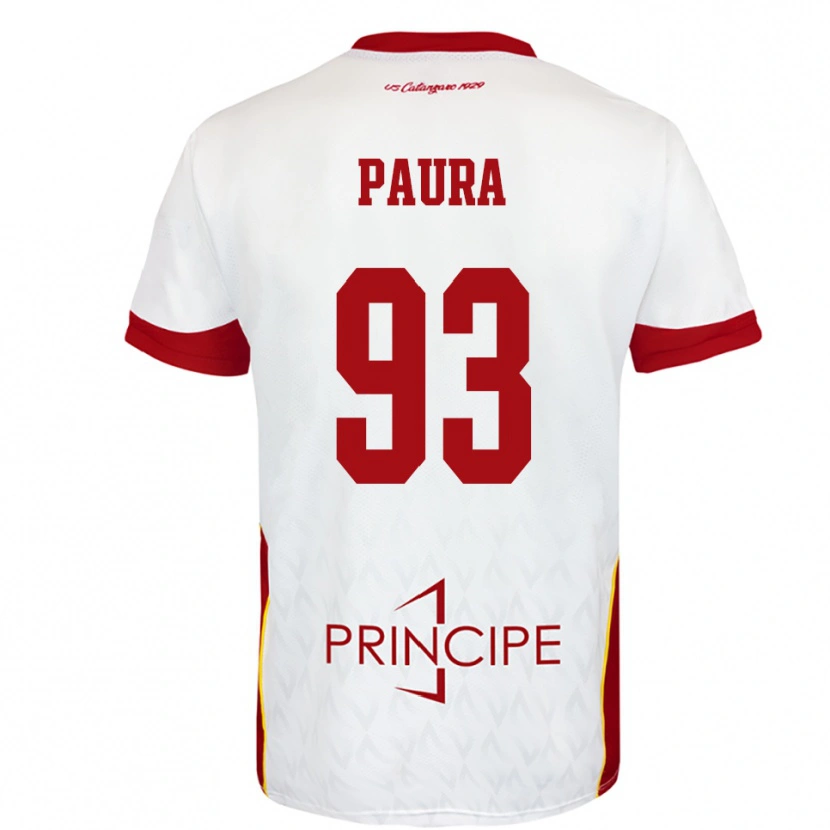 Danxen Heren Mario Paura #93 Wit Rood Uitshirt Uittenue 2025/26 T-Shirt