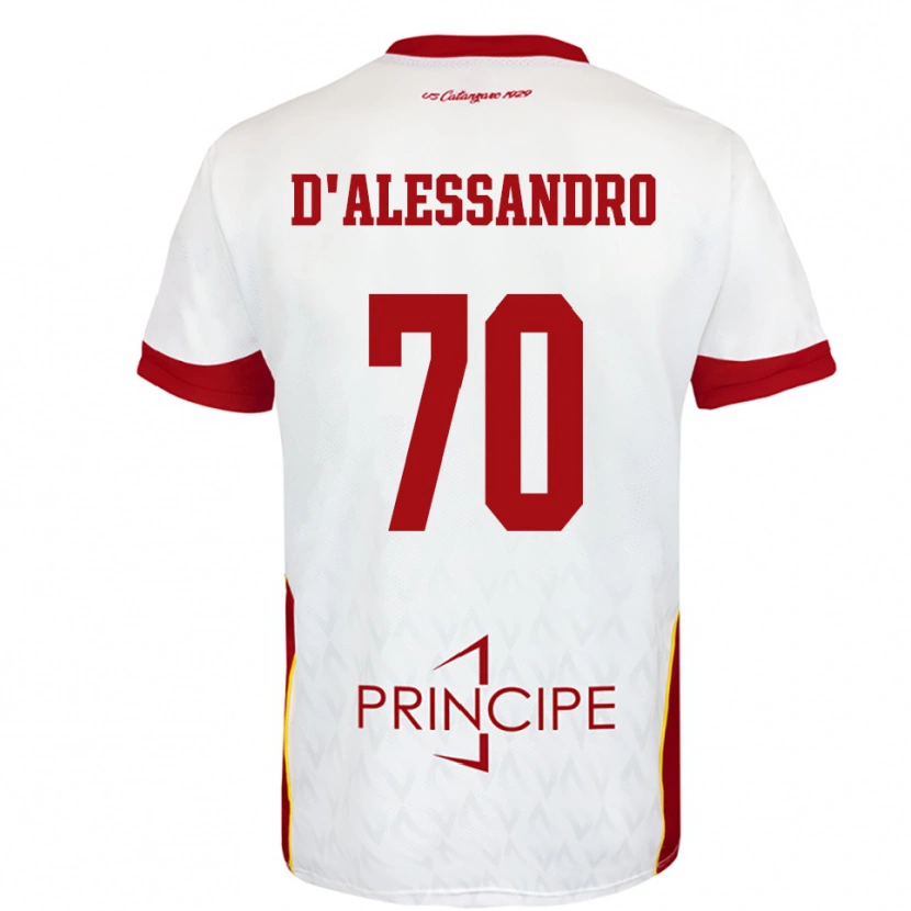 Danxen Heren Marco D'alessandro #70 Wit Rood Uitshirt Uittenue 2025/26 T-Shirt