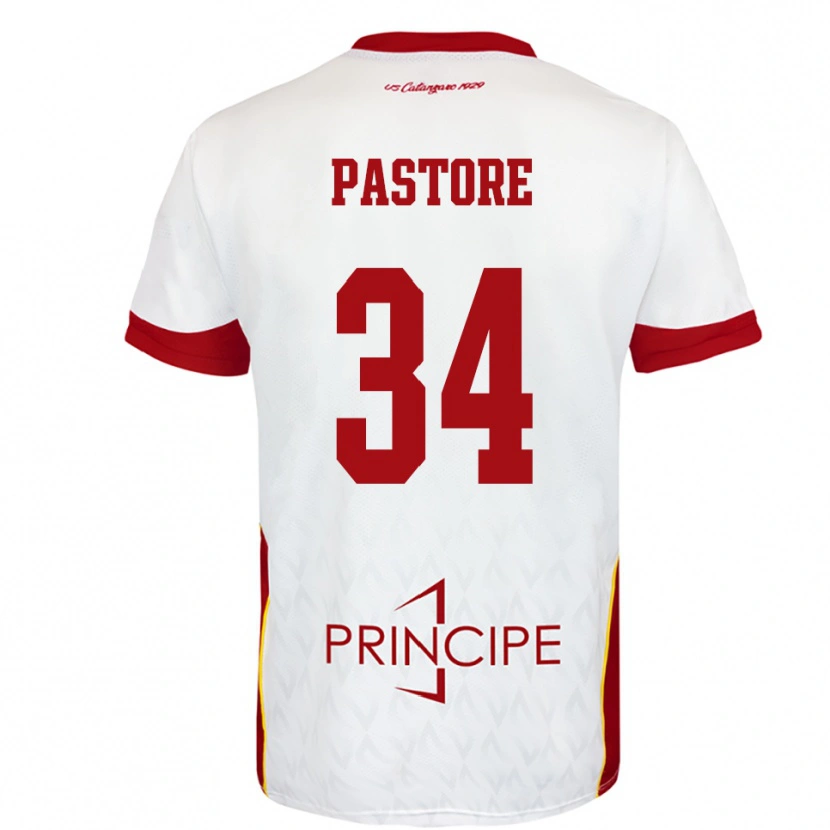 Danxen Heren Federico Pastore #34 Wit Rood Uitshirt Uittenue 2025/26 T-Shirt