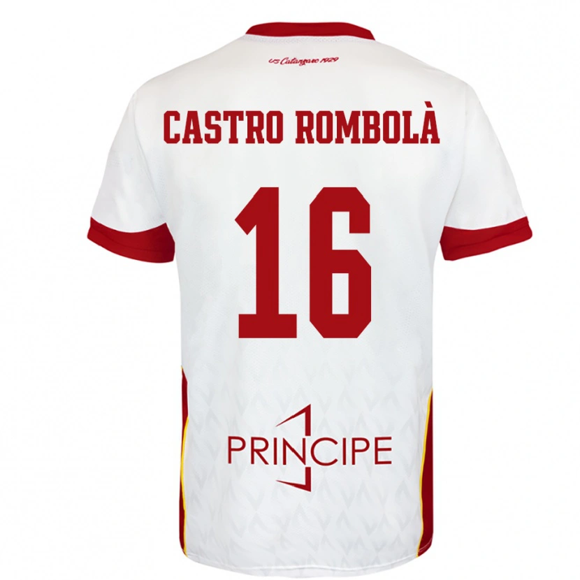 Danxen Heren Carlo Castro Rombolà #16 Wit Rood Uitshirt Uittenue 2025/26 T-Shirt