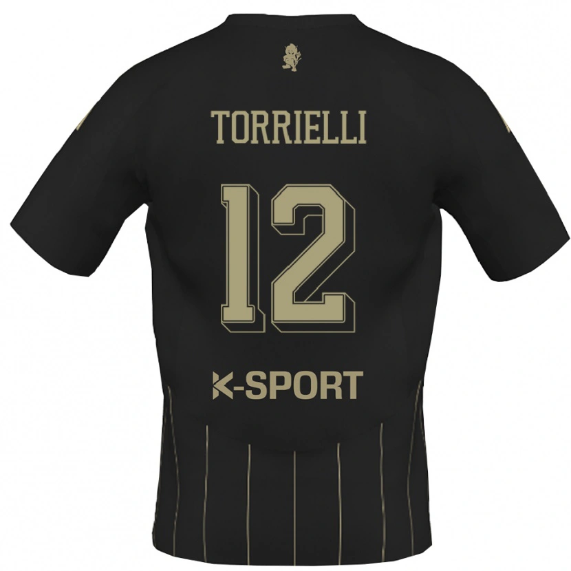 Danxen Heren Edoardo Torrielli #12 Grijs Wit Uitshirt Uittenue 2025/26 T-Shirt