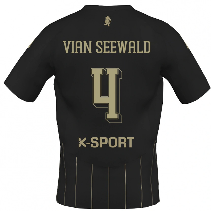 Danxen Heren Pedro Vian Seewald #4 Grijs Wit Uitshirt Uittenue 2025/26 T-Shirt
