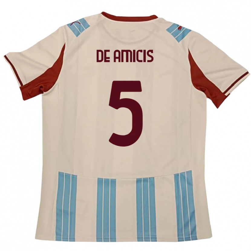 Danxen Heren Christian De Amicis #5 Hemelsblauw Wit Uitshirt Uittenue 2025/26 T-Shirt