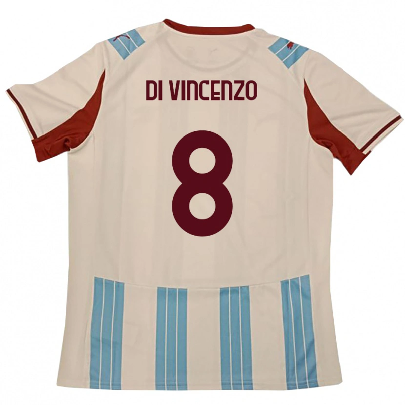 Danxen Heren Edoardo Di Vincenzo #8 Hemelsblauw Wit Uitshirt Uittenue 2025/26 T-Shirt