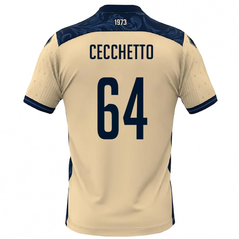 Danxen Heren Andrea Cecchetto #64 Wit Donkerblauw Uitshirt Uittenue 2025/26 T-Shirt