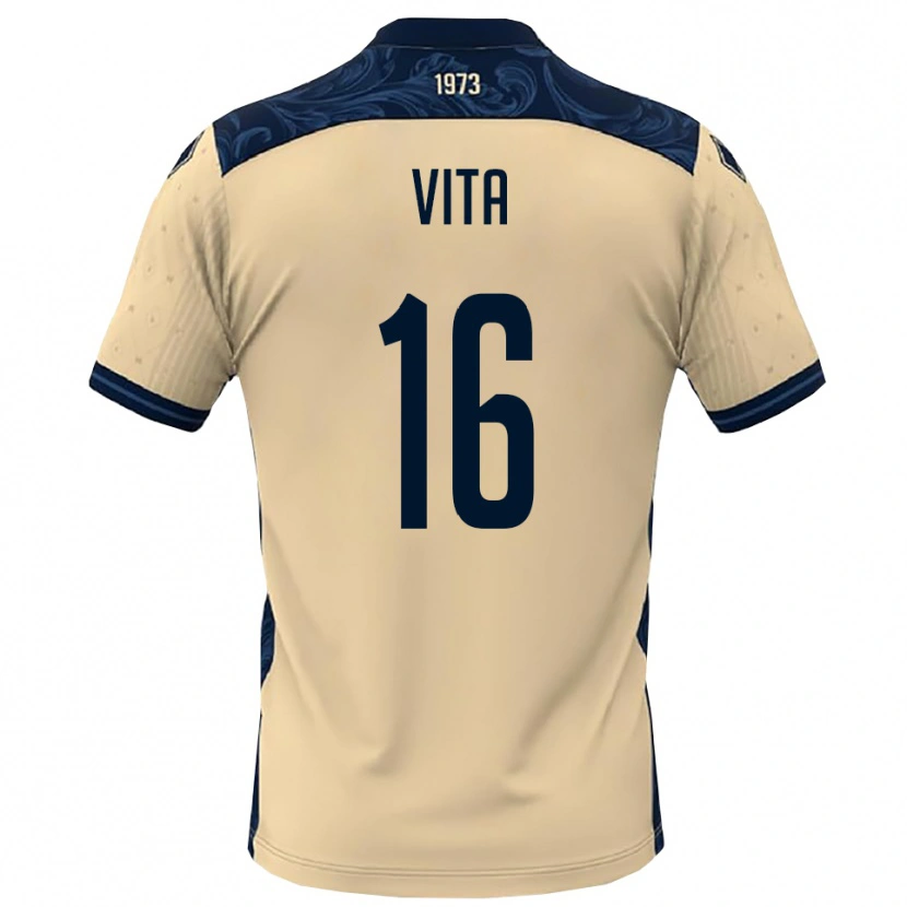 Danxen Heren Alessio Vita #16 Wit Donkerblauw Uitshirt Uittenue 2025/26 T-Shirt