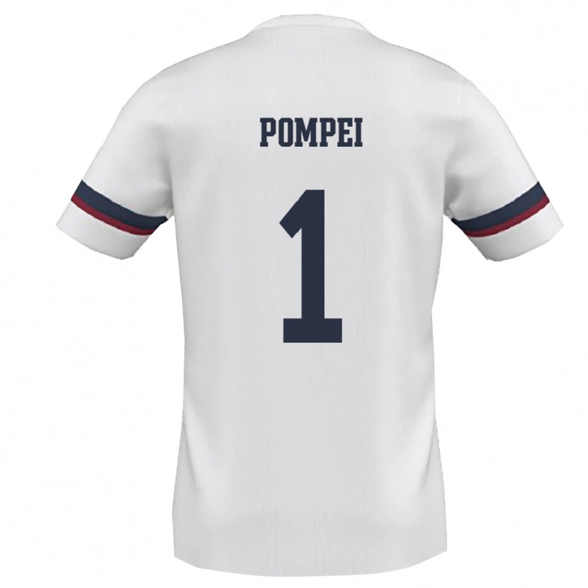 Danxen Heren Thomas Pompei #1 Wit Rood Uitshirt Uittenue 2025/26 T-Shirt