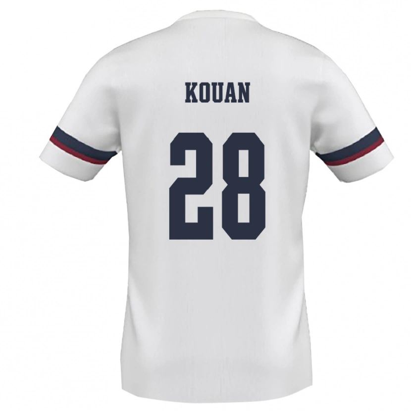 Danxen Heren Christian Kouan #28 Wit Rood Uitshirt Uittenue 2025/26 T-Shirt
