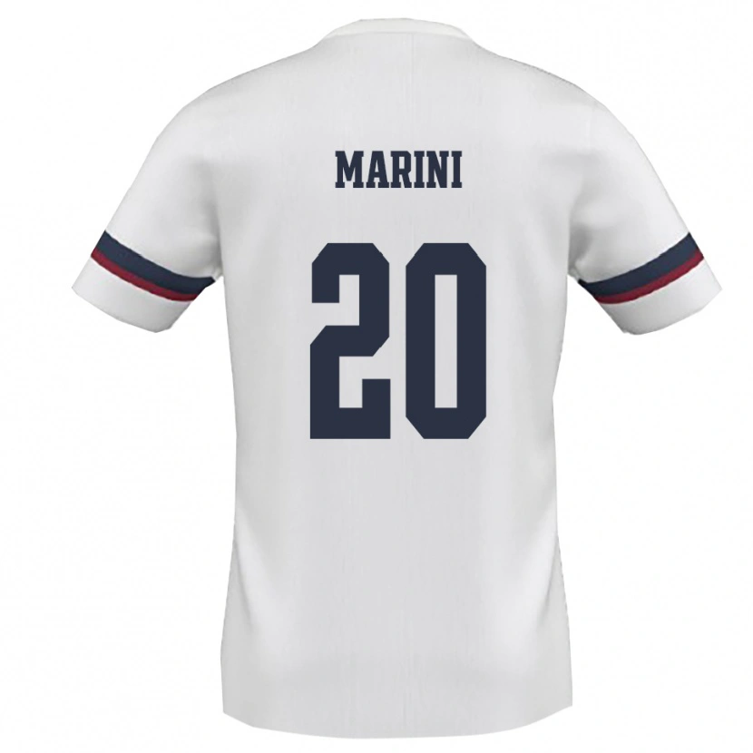 Danxen Heren Alfredo Marini #20 Wit Rood Uitshirt Uittenue 2025/26 T-Shirt