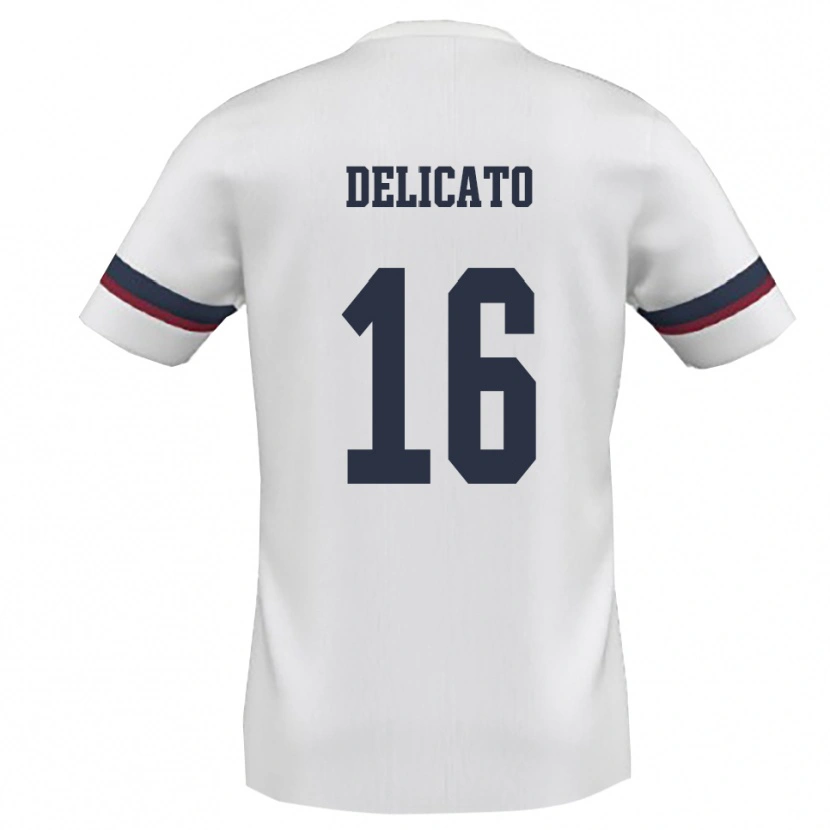Danxen Heren Gianmario Delicato #16 Wit Rood Uitshirt Uittenue 2025/26 T-Shirt