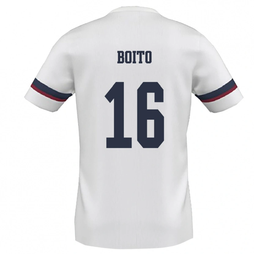 Danxen Heren Lucio Boito #16 Wit Rood Uitshirt Uittenue 2025/26 T-Shirt