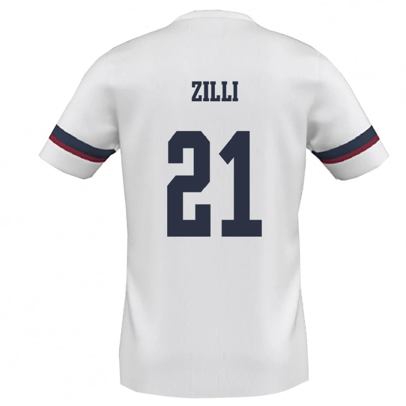 Danxen Heren Massimo Zilli #21 Wit Rood Uitshirt Uittenue 2025/26 T-Shirt