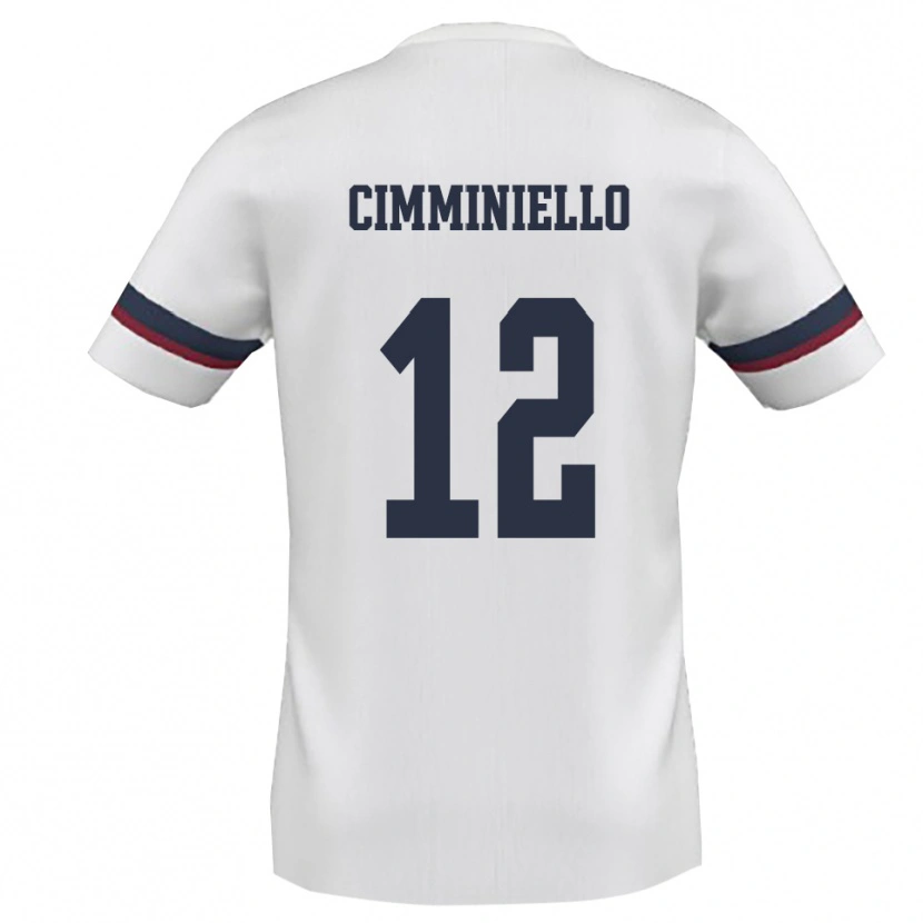 Danxen Heren Leon Cimminiello #12 Wit Rood Uitshirt Uittenue 2025/26 T-Shirt