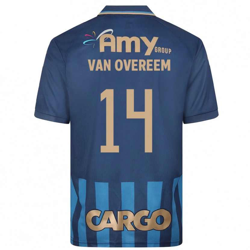 Danxen Heren Joris Van Overeem #14 Donkerblauw Blauw Uitshirt Uittenue 2025/26 T-Shirt