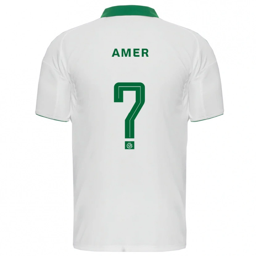 Danxen Heren Mohamad Amer #0 Wit Groen Uitshirt Uittenue 2025/26 T-Shirt
