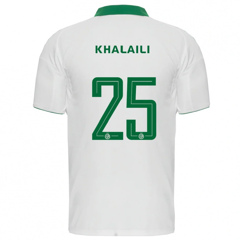 Danxen Heren Anan Khalaili #25 Wit Groen Uitshirt Uittenue 2025/26 T-Shirt