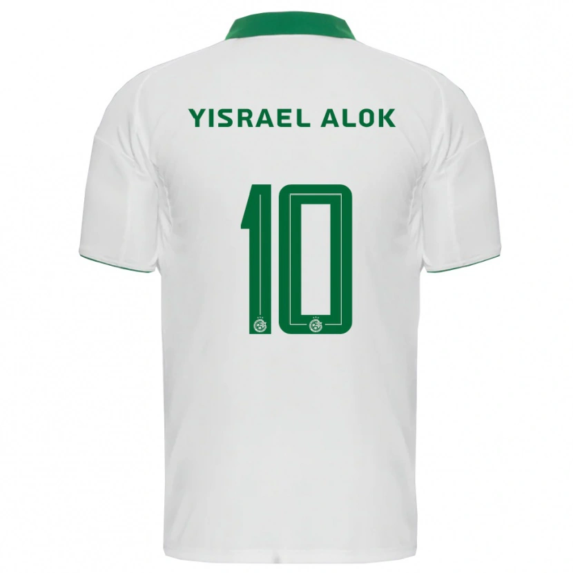 Danxen Heren Noam Yisrael Alok #10 Wit Groen Uitshirt Uittenue 2025/26 T-Shirt