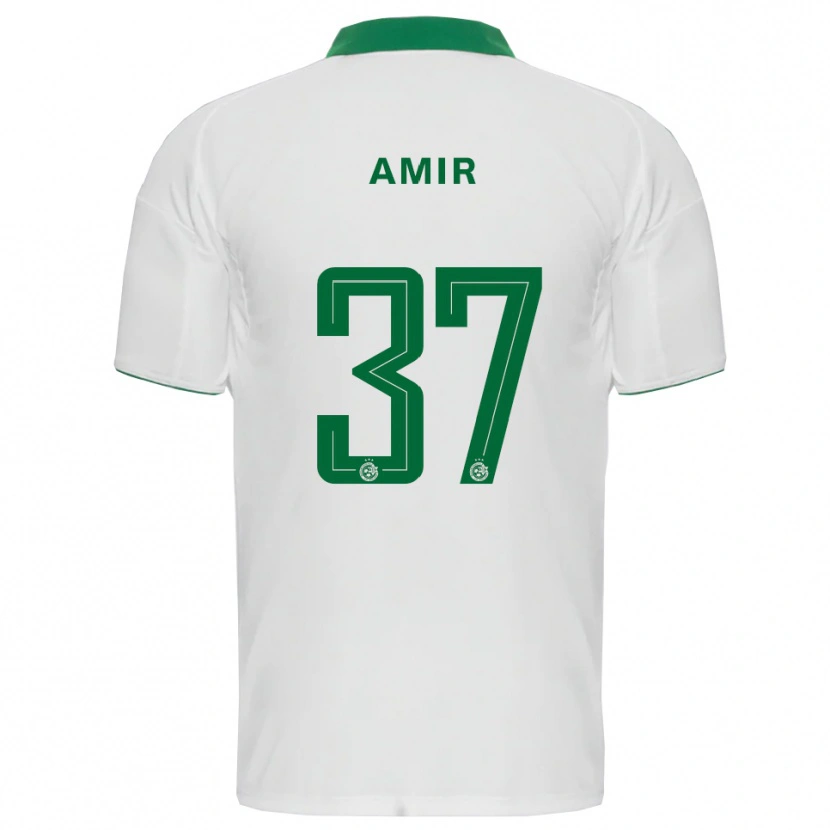 Danxen Heren Elad Amir #37 Wit Groen Uitshirt Uittenue 2025/26 T-Shirt