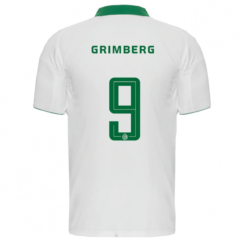 Danxen Heren Adam Grimberg #9 Wit Groen Uitshirt Uittenue 2025/26 T-Shirt
