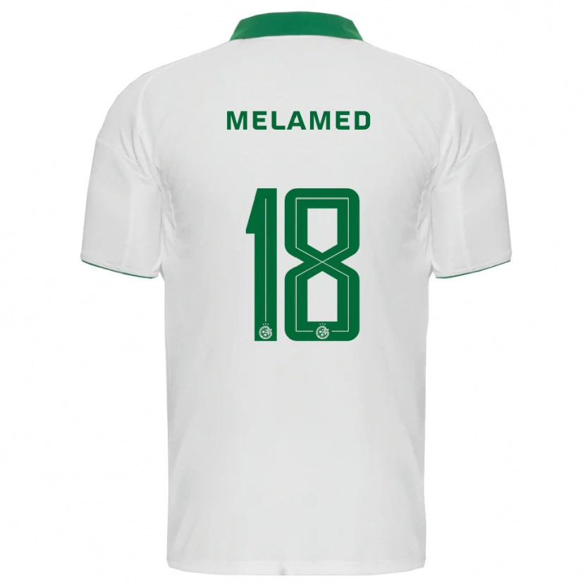 Danxen Heren Guy Melamed #18 Wit Groen Uitshirt Uittenue 2025/26 T-Shirt