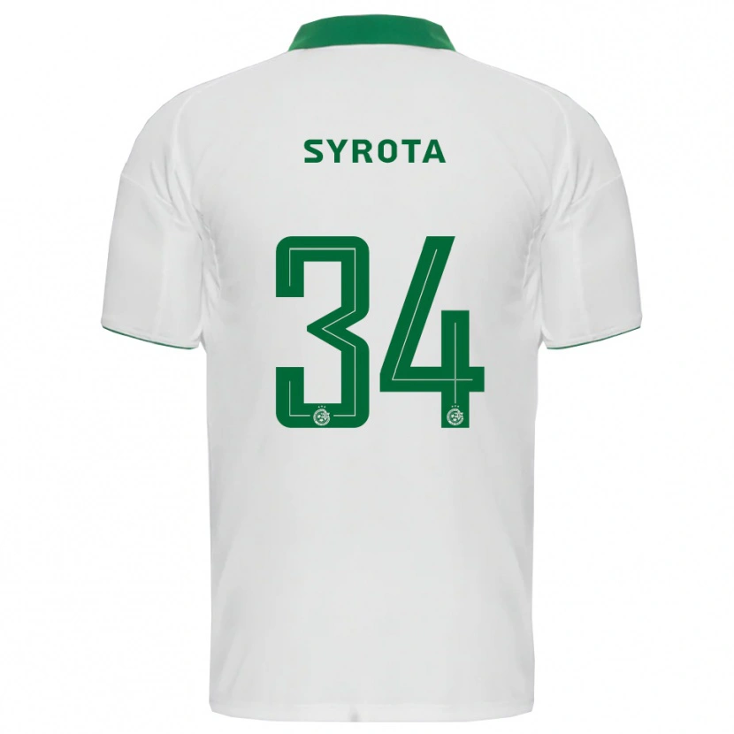 Danxen Heren Oleksandr Syrota #34 Wit Groen Uitshirt Uittenue 2025/26 T-Shirt
