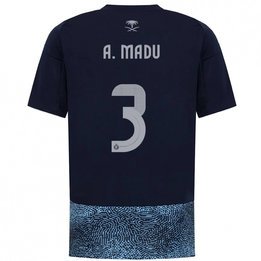 Danxen Heren Abdullah Madu #3 Donkerblauw Hemelsblauw Uitshirt Uittenue 2025/26 T-Shirt
