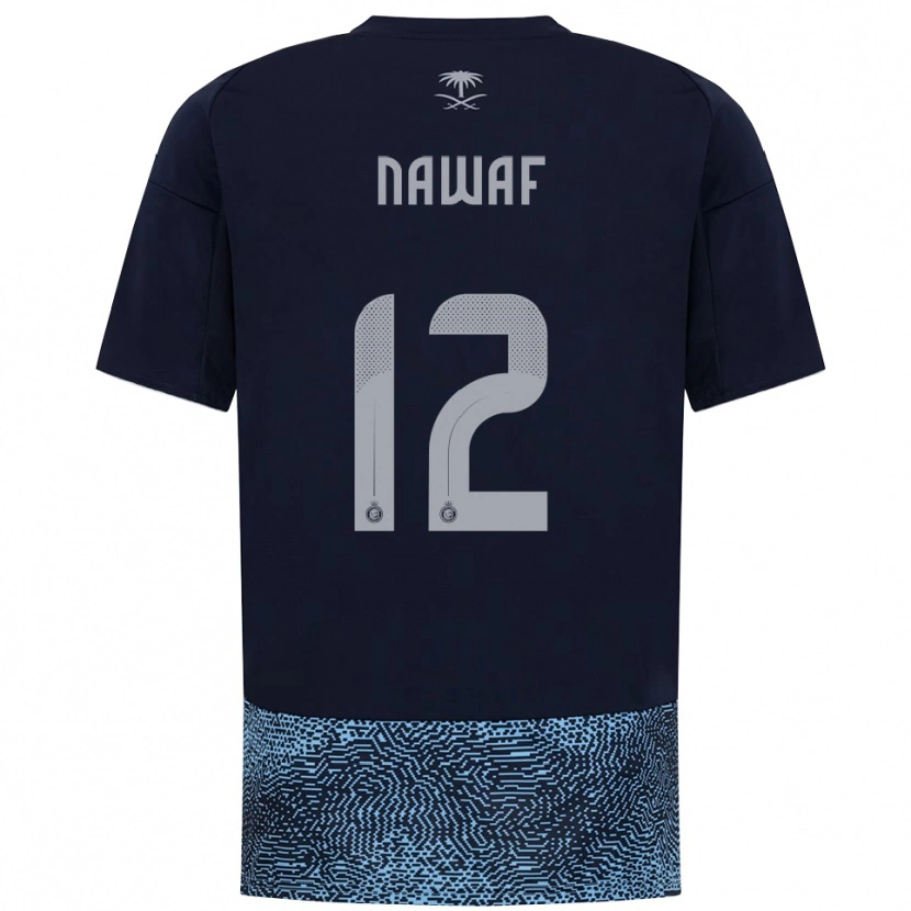 Danxen Heren Nawaf Al-Boushal #12 Donkerblauw Hemelsblauw Uitshirt Uittenue 2025/26 T-Shirt