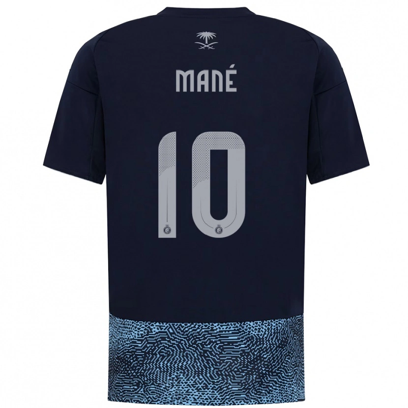 Danxen Heren Sadio Mané #10 Donkerblauw Hemelsblauw Uitshirt Uittenue 2025/26 T-Shirt