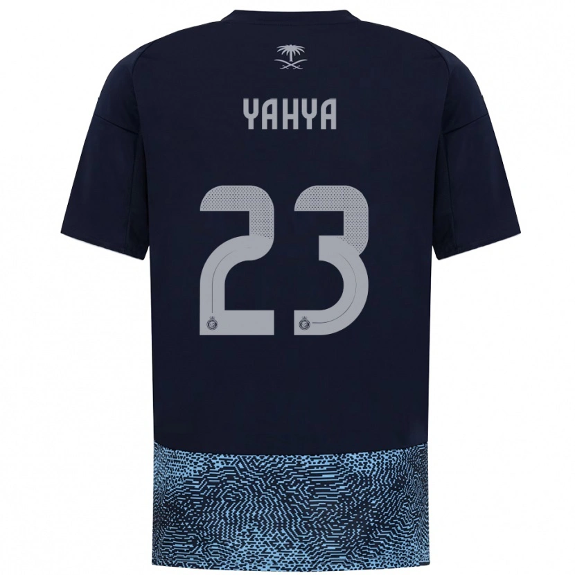 Danxen Heren Ayman Yahya #23 Donkerblauw Hemelsblauw Uitshirt Uittenue 2025/26 T-Shirt