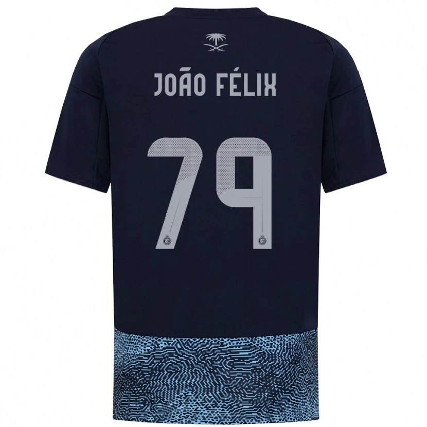 Danxen Heren João Félix #79 Donkerblauw Hemelsblauw Uitshirt Uittenue 2025/26 T-Shirt