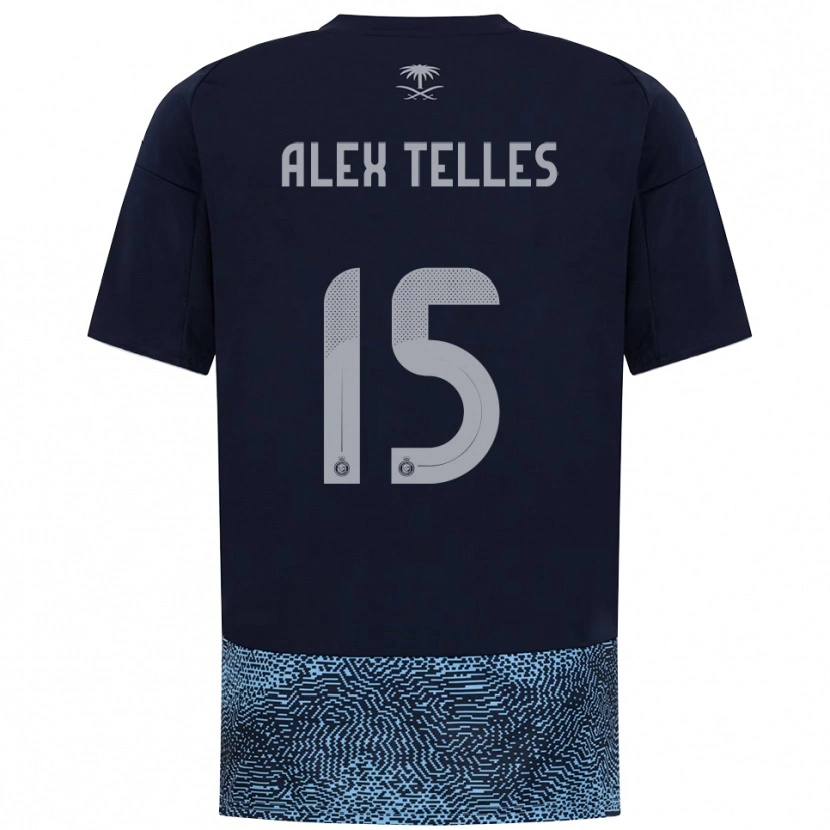 Danxen Heren Alex Telles #15 Donkerblauw Hemelsblauw Uitshirt Uittenue 2025/26 T-Shirt