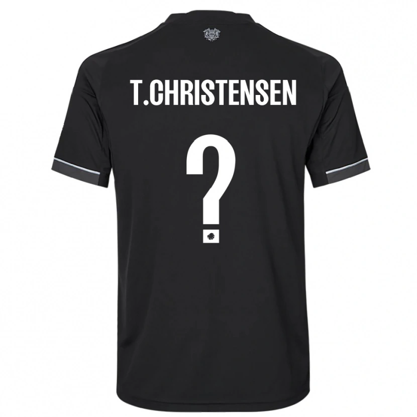 Danxen Heren Tristan Christensen #0 Zwart Wit Uitshirt Uittenue 2025/26 T-Shirt