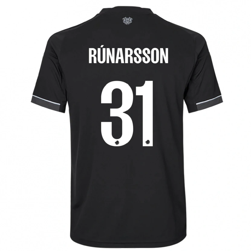 Danxen Heren Rúnar Alex Rúnarsson #31 Zwart Wit Uitshirt Uittenue 2025/26 T-Shirt