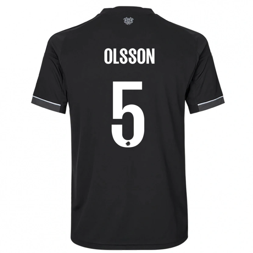 Danxen Heren Cornelius Olsson #5 Zwart Wit Uitshirt Uittenue 2025/26 T-Shirt
