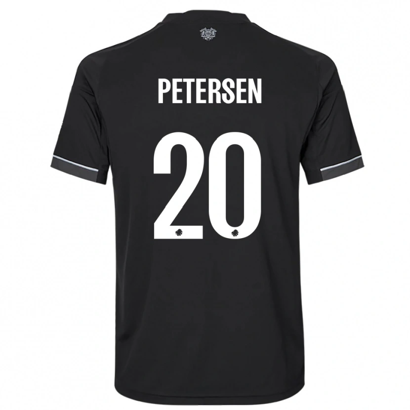 Danxen Heren Frederik Petersen #20 Zwart Wit Uitshirt Uittenue 2025/26 T-Shirt